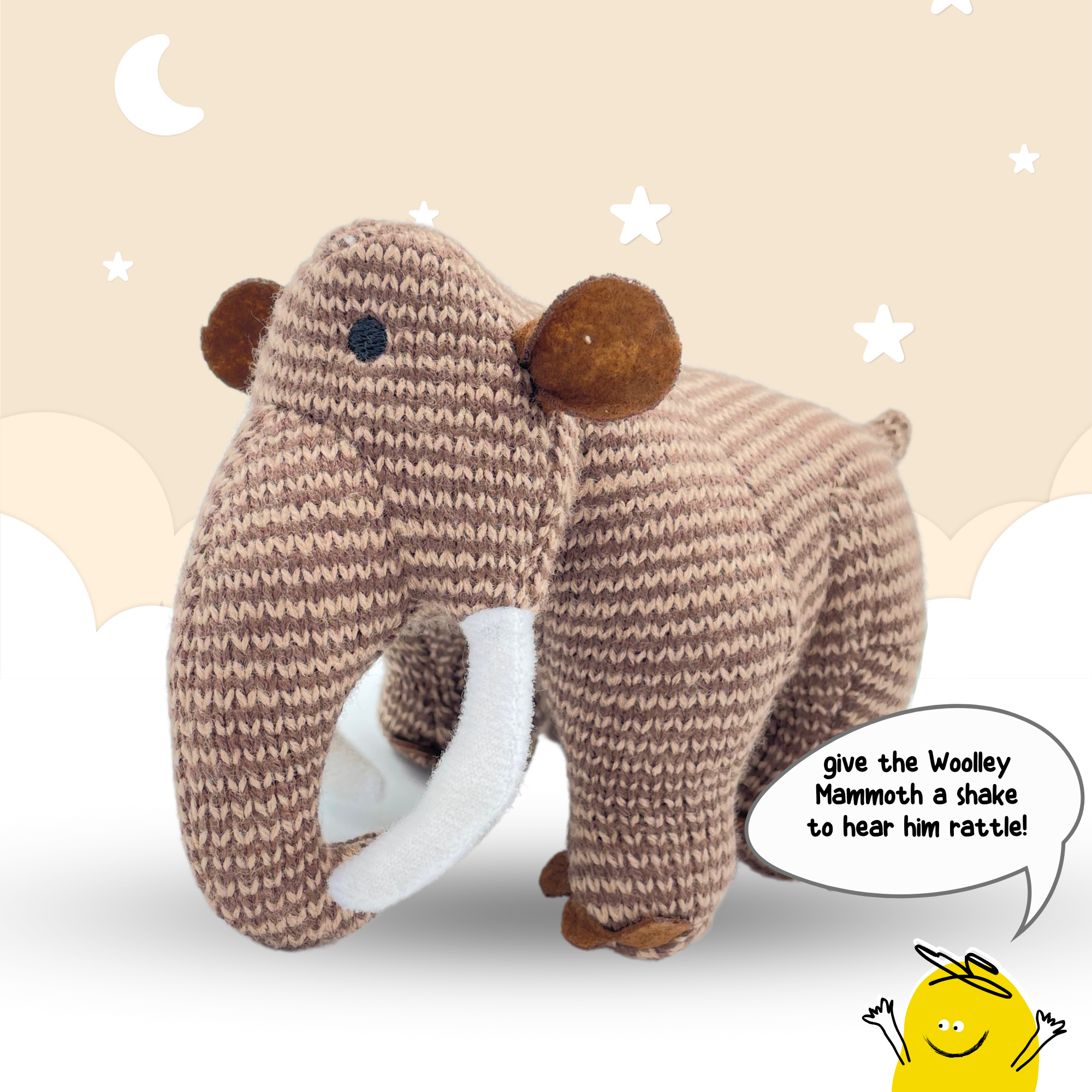 Oatmeal Mammoth Baby & Toddler Toy Mini Gift Box