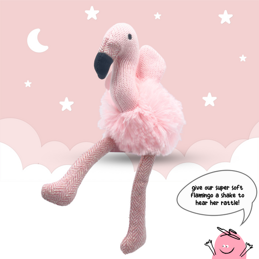 Blush Pink Flamingo Baby & Toddler Toy Mini Gift Box