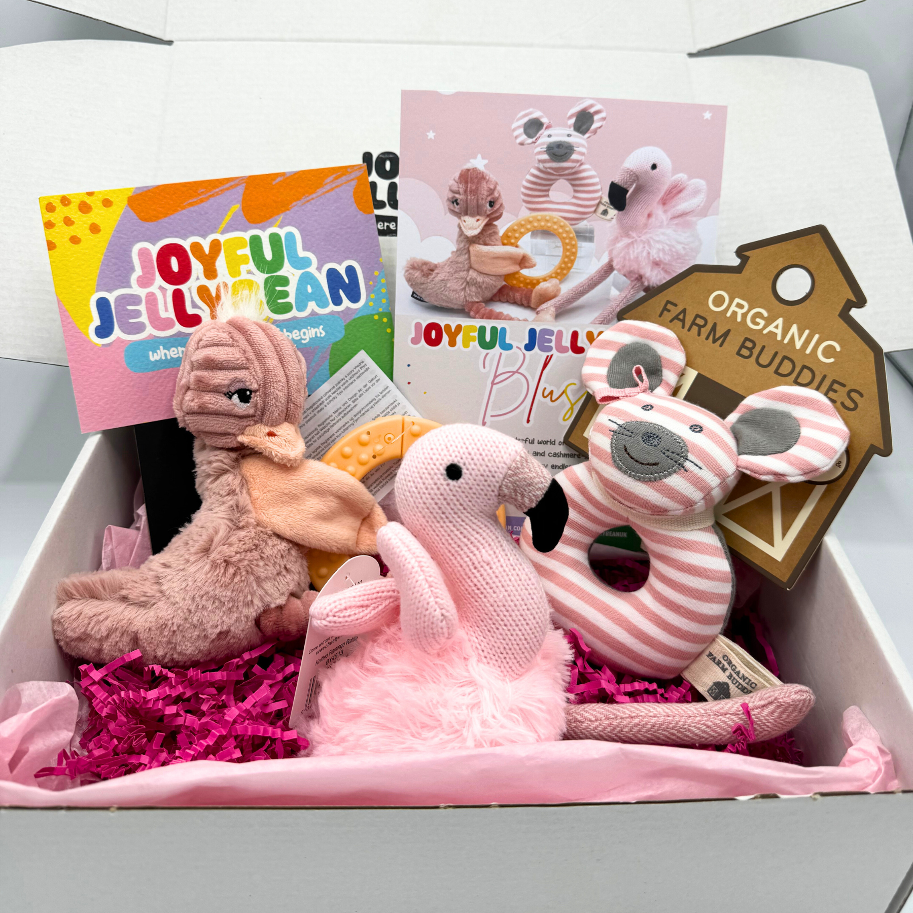Blush Pink Baby & Toddler Toy Essential Gift Box