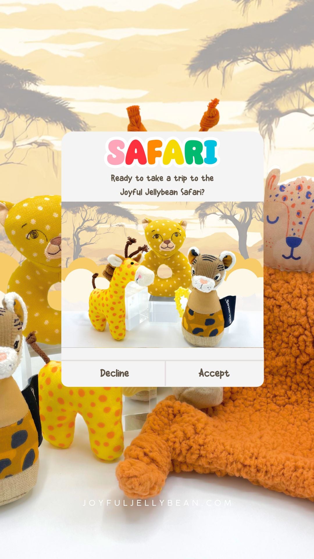 Joyful Jellybean Safari Baby Toys