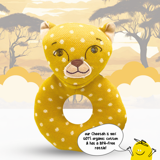 Safari Cheetah Baby Toy Mini Gift Box