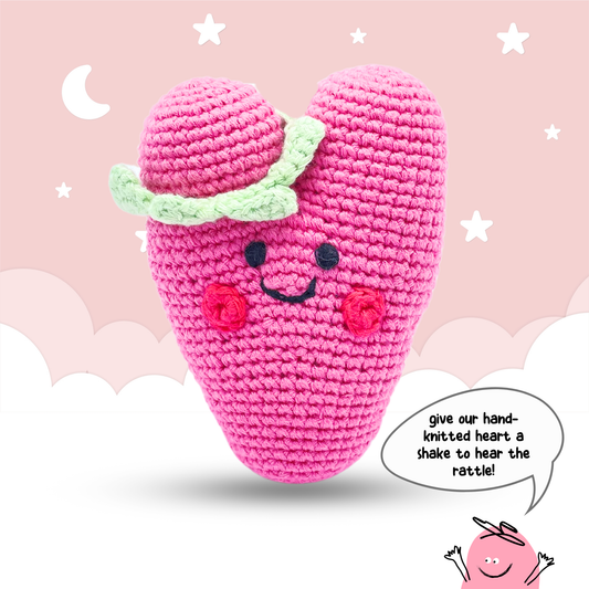 Rattling Hand-Knitted Heart