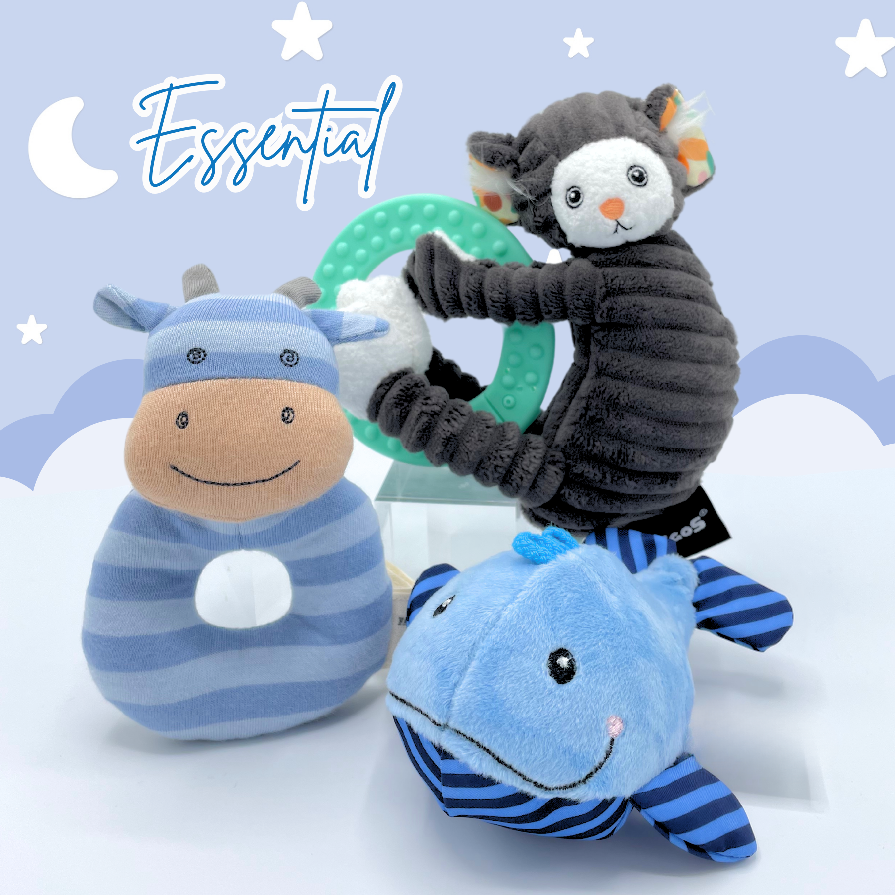 Indigo Blue Whale Baby Toy Mini Gift Box