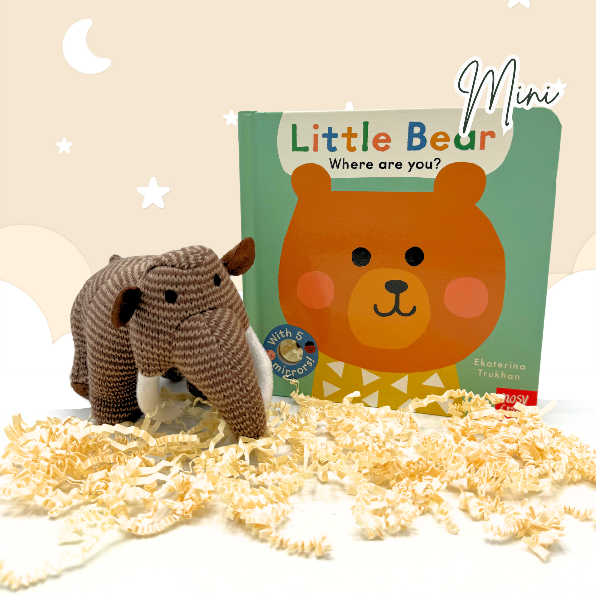 Oatmeal Mammoth Baby Toy Mini Gift Box